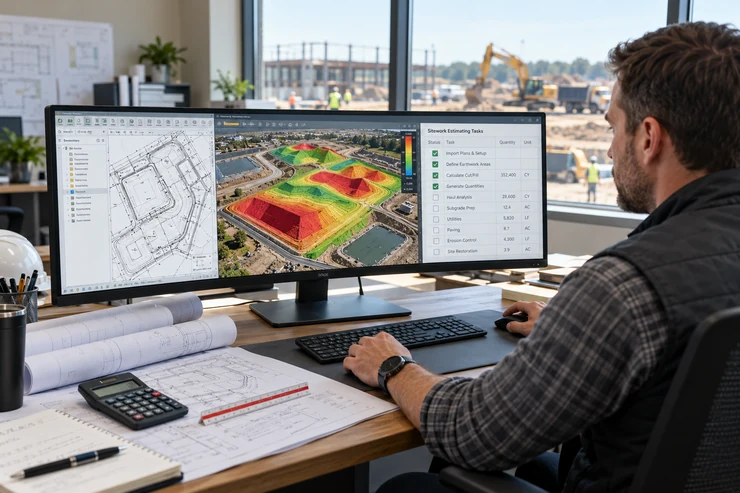 Sitework Estimating Software: Which Earthwork Tasks Should Your Tool Handle?